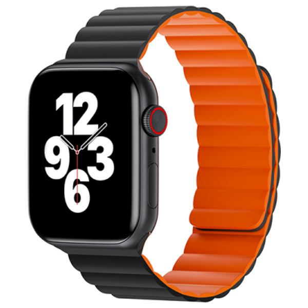  WiWU Magnetic Silicone Watch Band - Black 