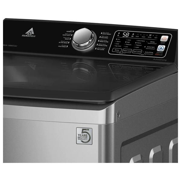  Alhafidh WMHA-2088STL62 - 20Kg - Top Loading Washing Machine - Silver 