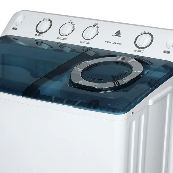 Alhafidh WMHA-1850WTT - 18Kg - Twin Tub Washing Machine - White