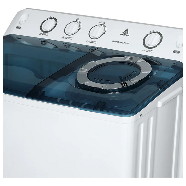 Alhafidh WMHA-1850WTT - 18Kg - Twin Tub Washing Machine - White