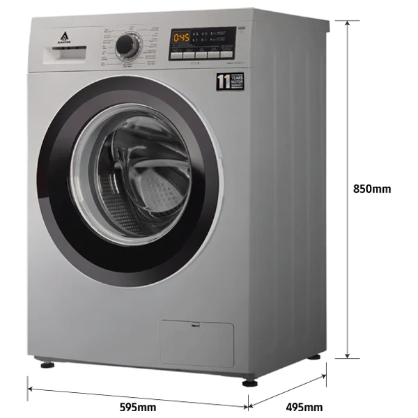 Alhafidh WMHA-7014SFL11 - 7Kg - 1400RPM - Front Loading Washing Machine - Silver