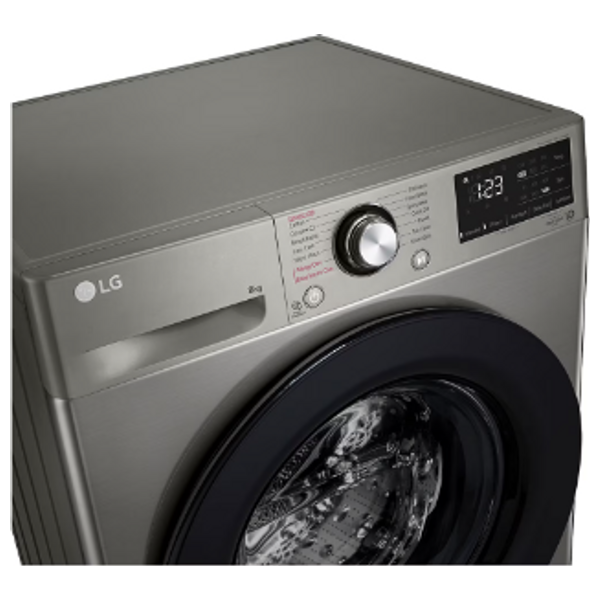  LG WV2149PVG - 8Kg - Front Loading Washing Machine - Silver + Arzum AR5048 - Hair Dryer - Black 