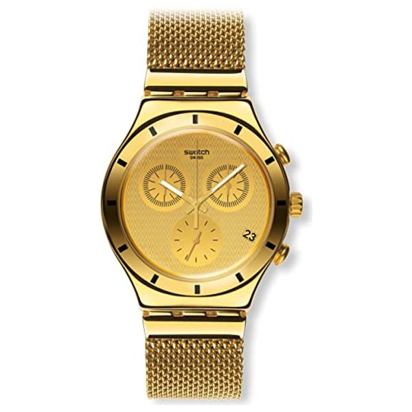 Gold sales watch swatch
