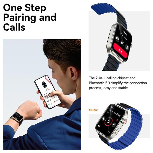  Kieslect Calling Watch Ks2 - 2.1 inch - Amoled - 280 mAh - Midnight Blue 