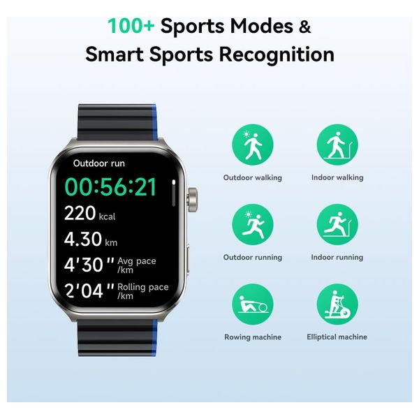  Kieslect Calling Watch Ks2 - 2.1 inch - Amoled - 280 mAh - Midnight Blue 