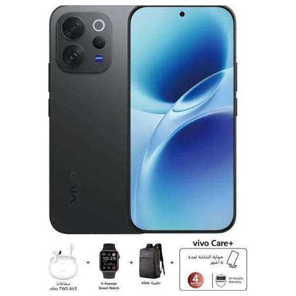 فيفو V70 - دبل سيم - شاشة 6.59 بوصة AMOLED - معالج سناب دراجون 7 الجيل الرابع - بطارية 6500 مللي أمبير بالساعة، شحن 90 واط مع تقنية AI + هدايا مجانية