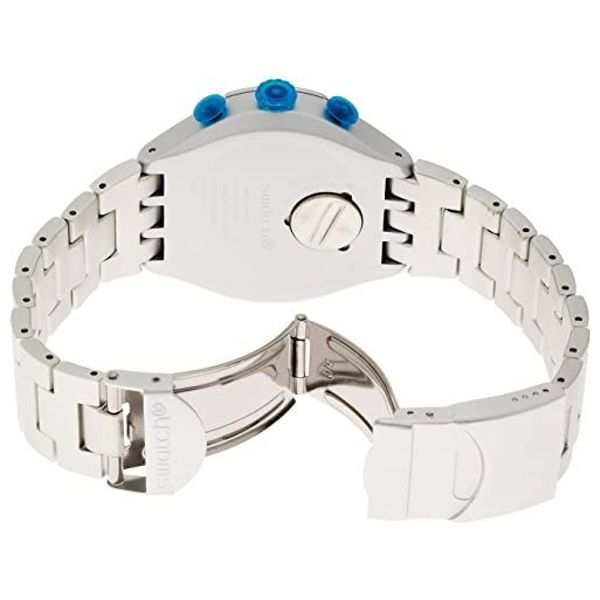  Swatch Watch YYS4007AG For Men - Analog Display, Metal Band - Silver 