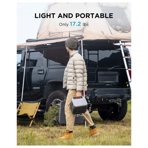 محطة الطاقة المحمولة ايكوفلو - River 2 Pro - 768Wh - اسود