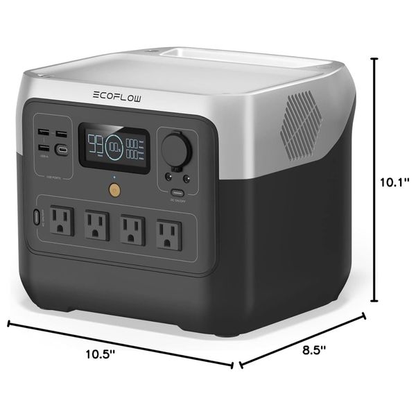 محطة الطاقة المحمولة ايكوفلو - River 2 Pro - 768Wh - اسود