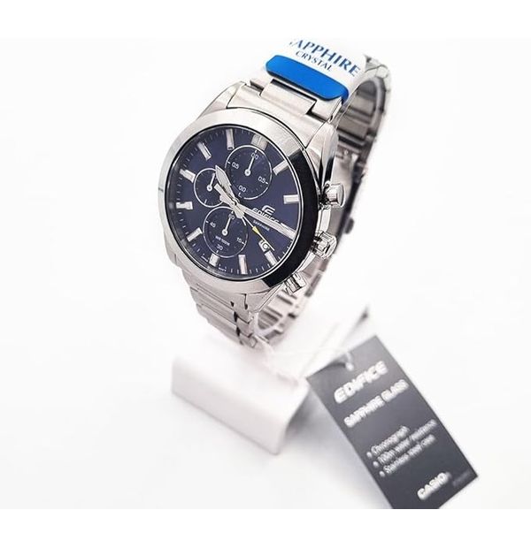 Casio Watch EFB-710D-2AVUDF For Men - Analog Display, Stainless Steel Band  - Silver | Quarzuhren