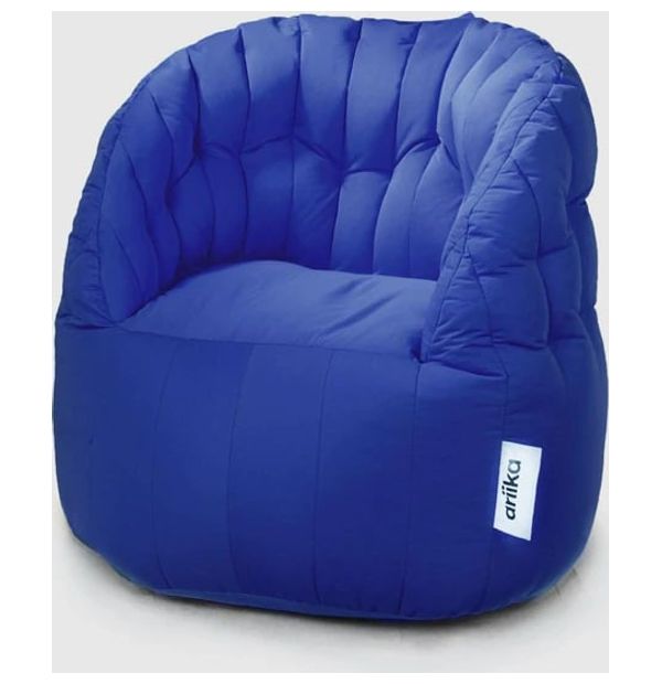 Ariika Jawhara Velvet Bean Bag Chair Navy