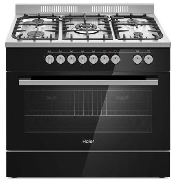 Haier PCR6050EGB 5 Burners Gas Cooker Black